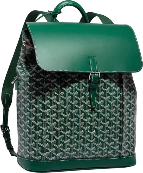 green goyard|green Goyard backpack.